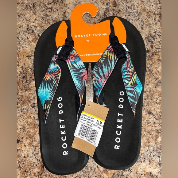Rocket Dog Shoes - Rocket Dog Palm Print Sandals Sz 11 Women